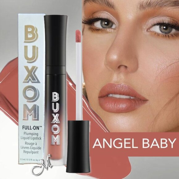 BUXOM FULL-ON LIQUID PLUMPING MATTE LIPSTICK ~ ANGEL BABY (Nude Pink) 3.5ml NIB - Picture 1 of 16